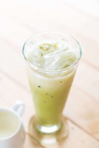 Iced matcha latte